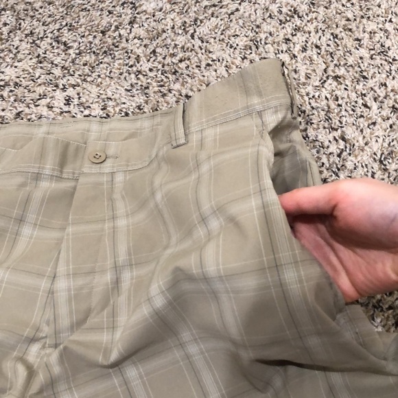 Nike Golf Pants Size 34 34x32 Medium Tan Plaid - Picture 3 of 11